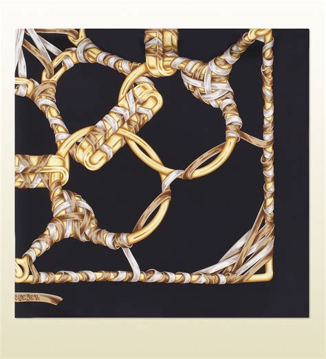 black gucci scarves|gold and black gucci scarf.